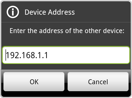 enter address