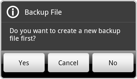 new backup