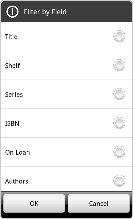 choose filter field