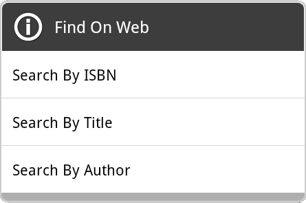 search field dialog