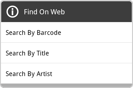 search field dialog