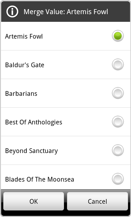 merge value dialog