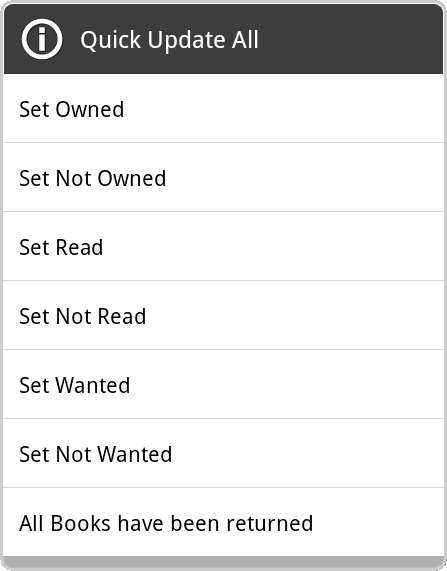 quick update dialog
