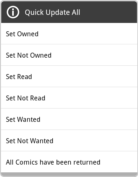 quick update dialog