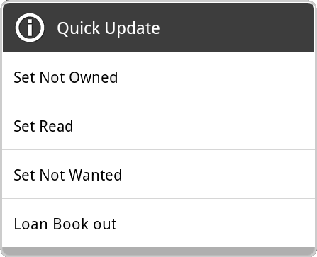 quick update dialog