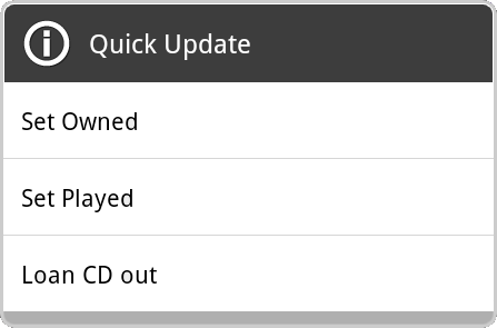 quick update dialog