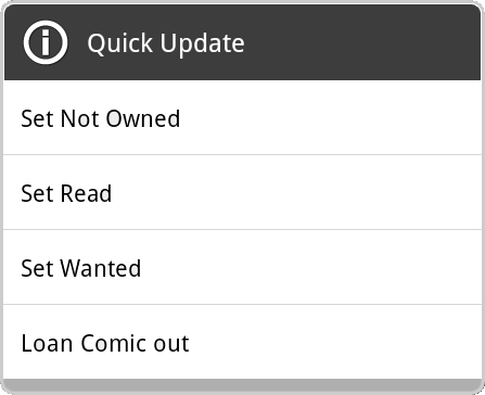 quick update dialog
