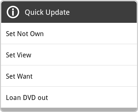 quick update dialog