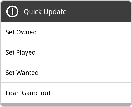 quick update dialog