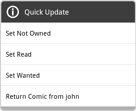 quick update dialog