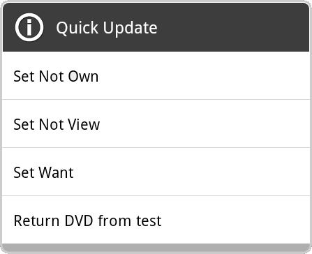 quick update dialog
