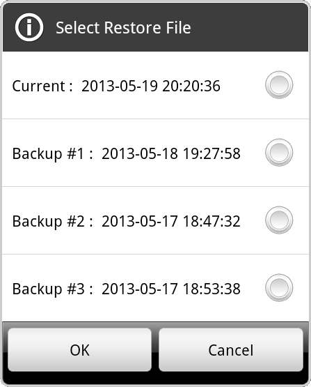 restore select file