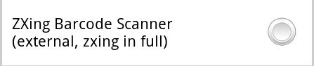 select zxing scanner