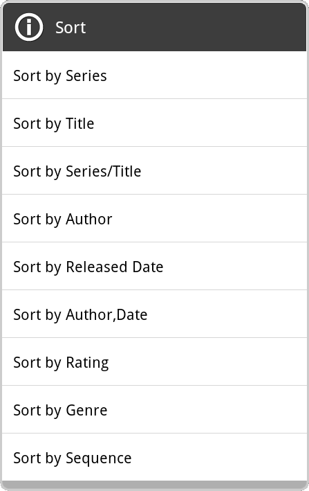 sort dialog