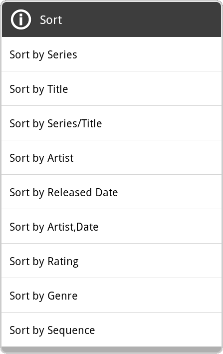 sort dialog