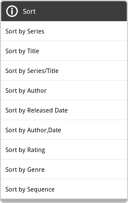 sort dialog