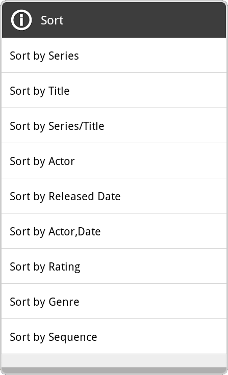 sort dialog