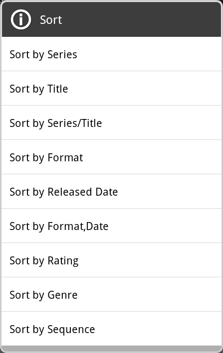 sort dialog
