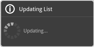 updating dialog