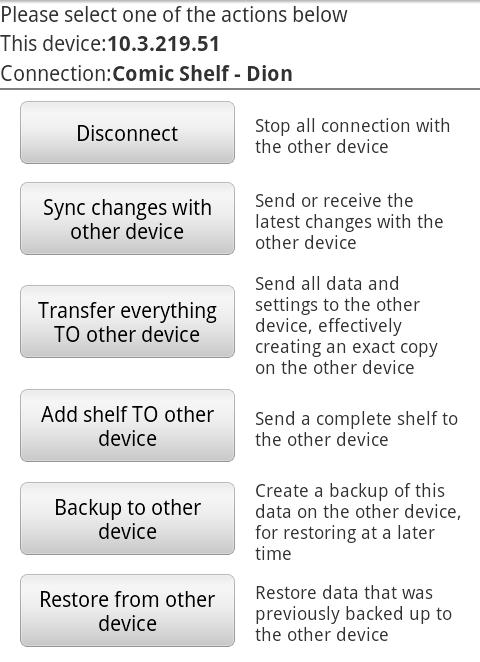 connect screen