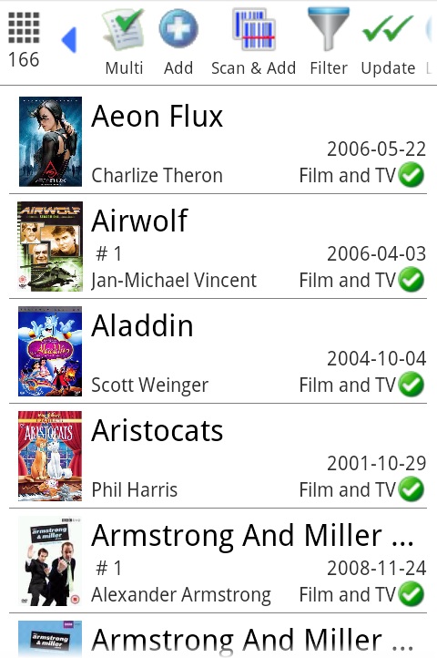Comics screen