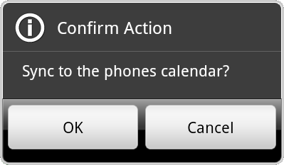 sync dialog