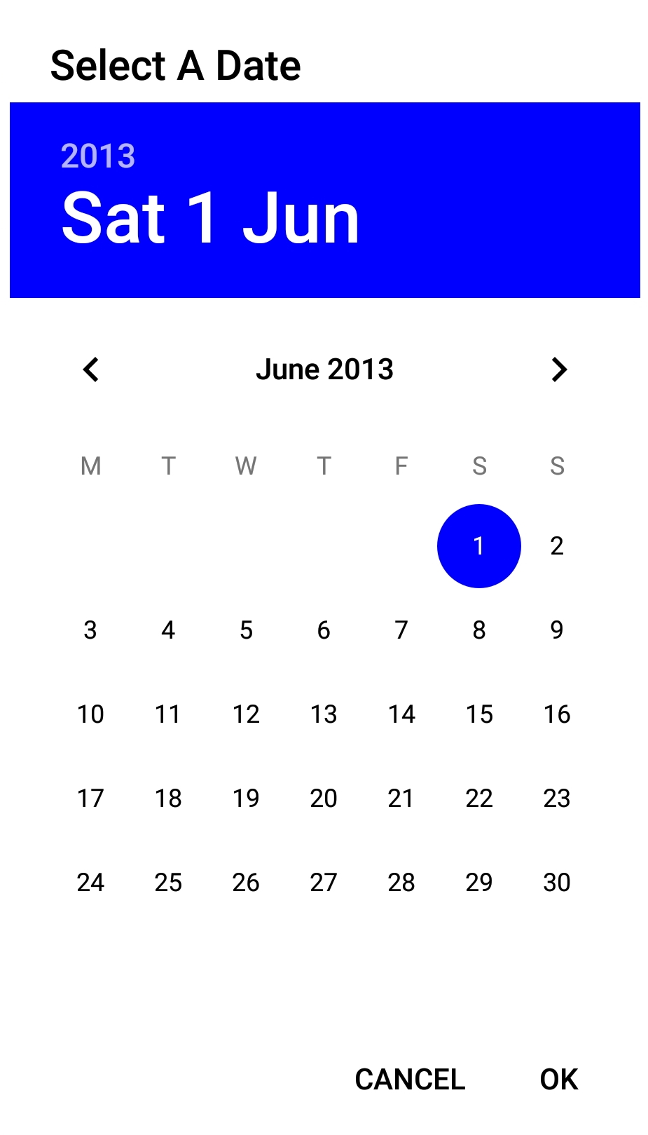 date dialog