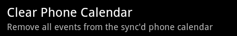 clear calendar