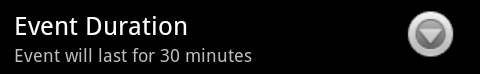 event duration